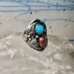 Navajo ring coral turquoise size 9.50 sterling silver women men