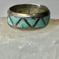 Zuni ring Turquoise wedding band size 8 sterling silver women men