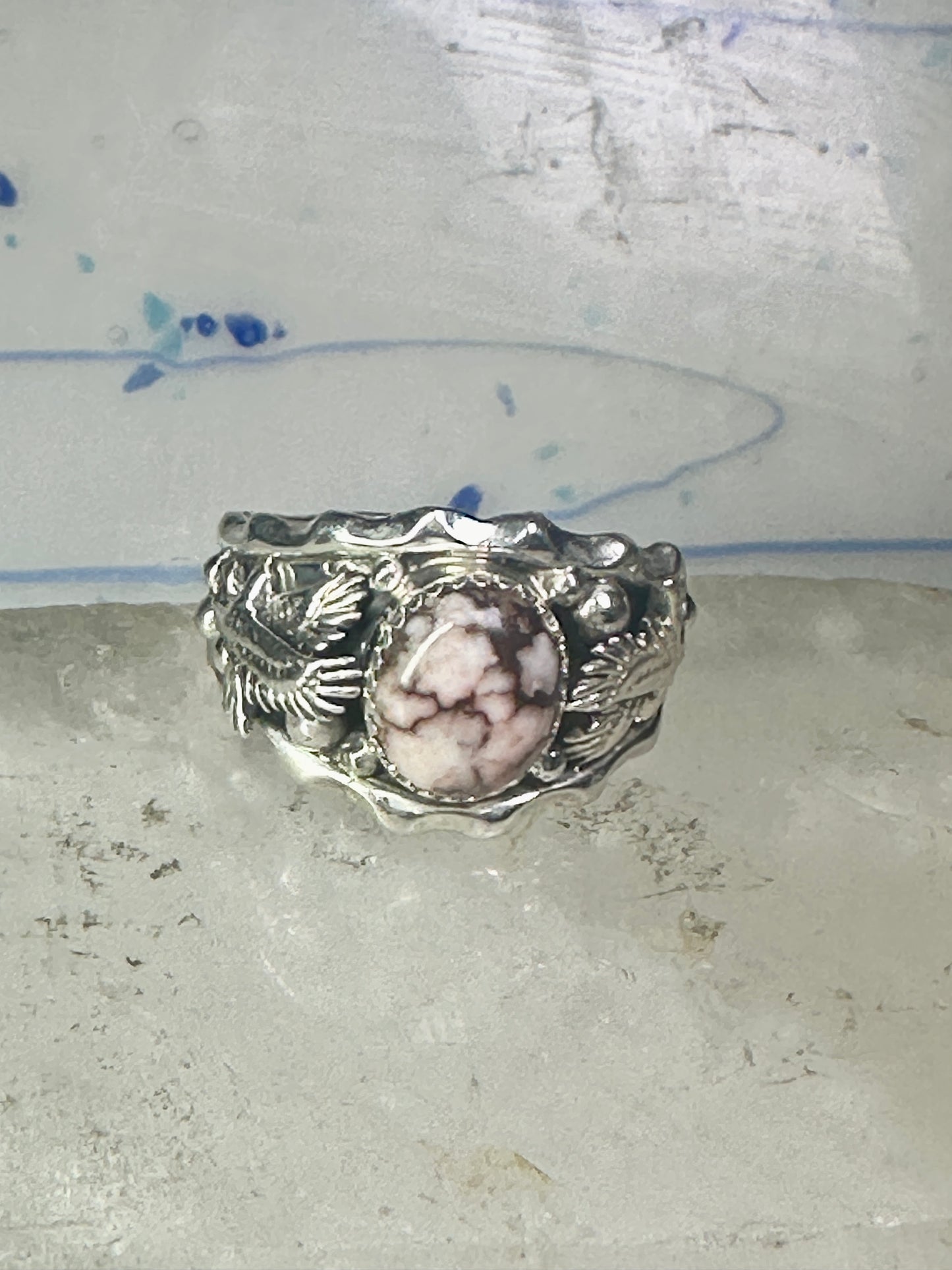 Navajo Eagle ring wildhorse turquoise size 14.50 sterling silver men