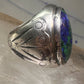 Navajo ring by Adam Fiero Azurite ring Heavy Band Size 7 sterling silver women men