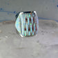 Southwest ring Lab Opal Cobblestone band size 10.75 sterling silver women men