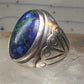 Navajo ring by Adam Fiero Azurite ring Heavy Band Size 7 sterling silver women men