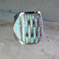 Southwest ring Lab Opal Cobblestone band size 10.75 sterling silver women men