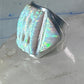 Southwest ring Lab Opal Cobblestone band size 10.75 sterling silver women men
