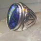 Navajo ring by Adam Fiero Azurite ring Heavy Band Size 7 sterling silver women men