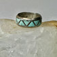 Zuni ring Turquoise wedding band size 8 sterling silver women men