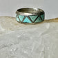 Zuni ring Turquoise wedding band size 8 sterling silver women men