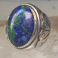 Navajo ring by Adam Fiero Azurite ring Heavy Band Size 7 sterling silver women men