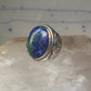 Navajo ring by Adam Fiero Azurite ring Heavy Band Size 7 sterling silver women men