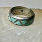 Zuni ring Turquoise wedding band size 6 sterling silver women men