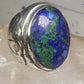 Navajo ring by Adam Fiero Azurite ring Heavy Band Size 7 sterling silver women men