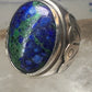 Navajo ring by Adam Fiero Azurite ring Heavy Band Size 7 sterling silver women men