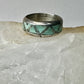 Zuni ring Turquoise wedding band size 6 sterling silver women men