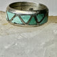 Zuni ring Turquoise wedding band size 6 sterling silver women men