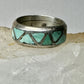 Zuni ring Turquoise wedding band size 6 sterling silver women men