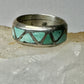 Zuni ring Turquoise wedding band size 6 sterling silver women men