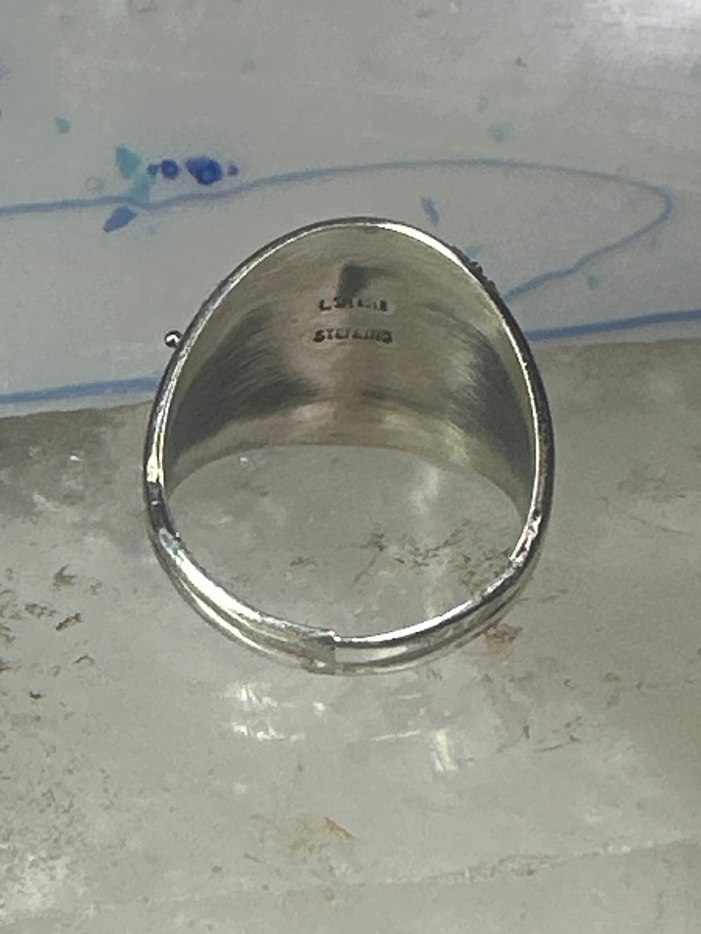 Navajo ring turquoise coral size 14.50 sterling silver men b