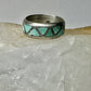 Zuni ring Turquoise wedding band size 6 sterling silver women men