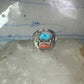 Navajo ring turquoise coral size 14.50 sterling silver men b