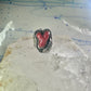 Navajo ring Coral band size 10.50 sterling silver stamping  women men