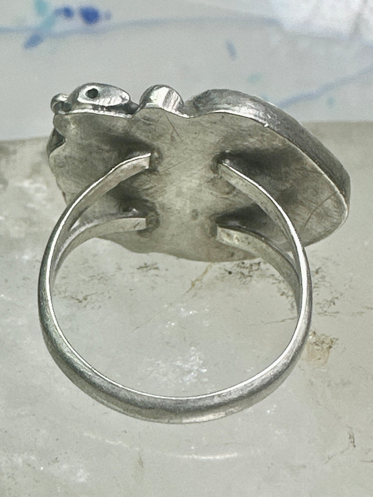 Navajo ring Mudman Kachina turquoise size 6 sterling silver women