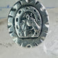 Horse ring Heavy Biker Horseshoe Cowgirl band size 5 sterling silver women