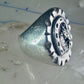 Horse ring Heavy Biker Horseshoe Cowgirl band size 5 sterling silver women
