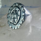 Horse ring Heavy Biker Horseshoe Cowgirl band size 5 sterling silver women