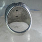 Horse ring Heavy Biker Horseshoe Cowgirl band size 5 sterling silver women