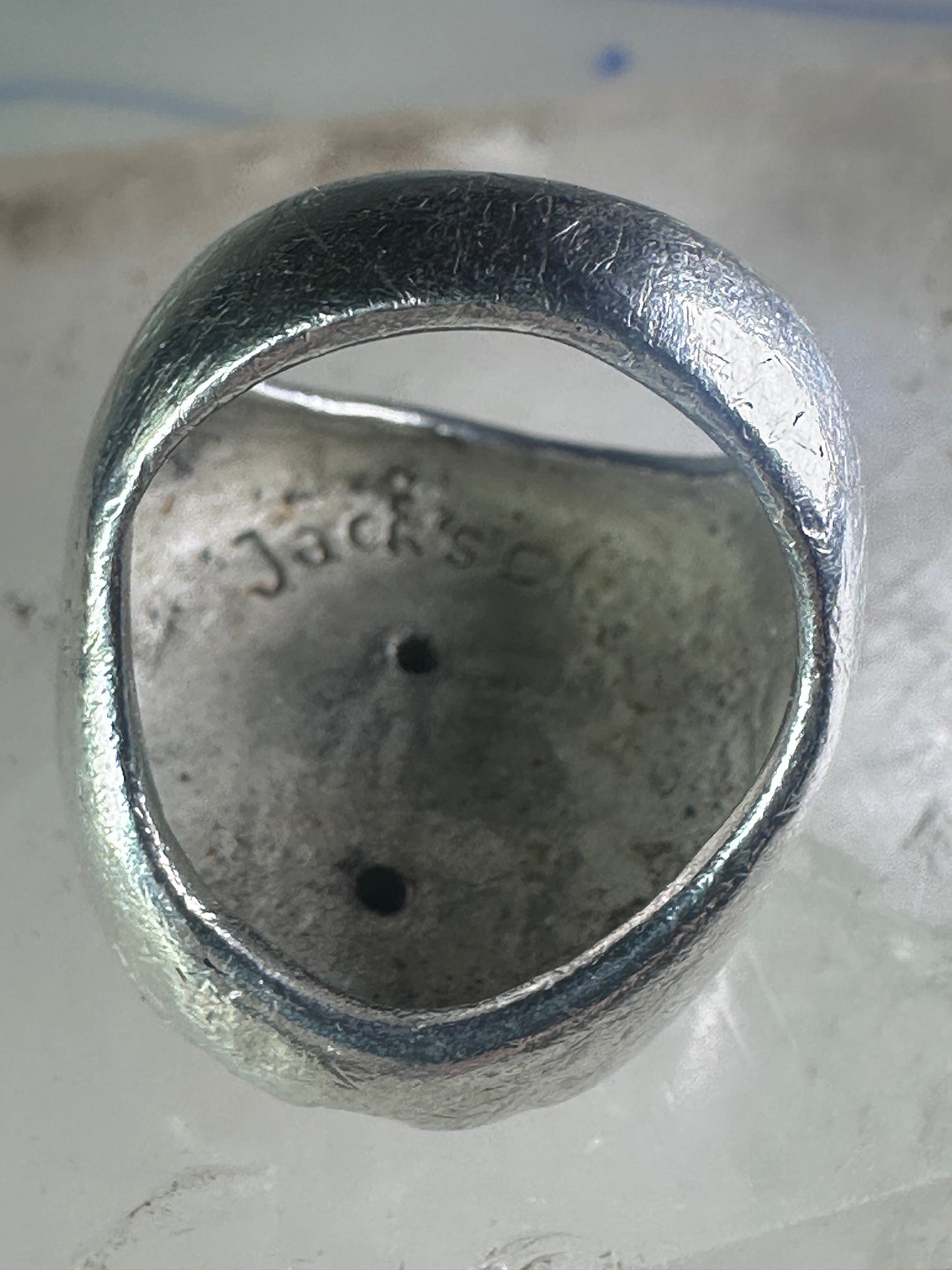 Horse ring Heavy Biker Horseshoe Cowgirl band size 5 sterling silver women
