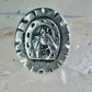 Horse ring Heavy Biker Horseshoe Cowgirl band size 5 sterling silver women