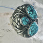 Navajo ring Turquoise Heavy Biker band size 11 sterling silver women men
