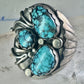Navajo ring Turquoise Heavy Biker band size 11 sterling silver women men