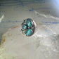 Navajo ring Turquoise Heavy Biker band size 11 sterling silver women men