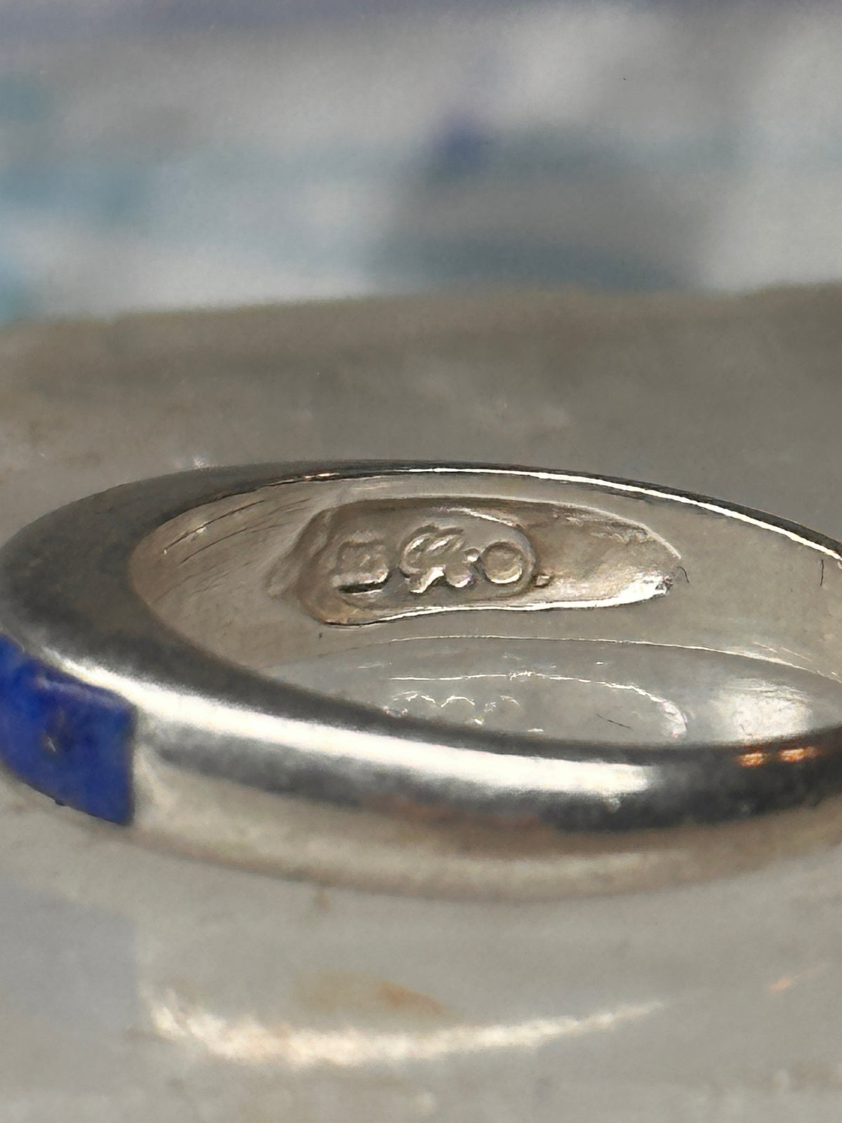 Vintage Carolyn Pollack Sterling Silver Multi Stone Inlay Southwestern Style Band Ring Size 5.75 3.8g 925