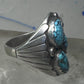Navajo ring Turquoise Heavy Biker band size 11 sterling silver women men