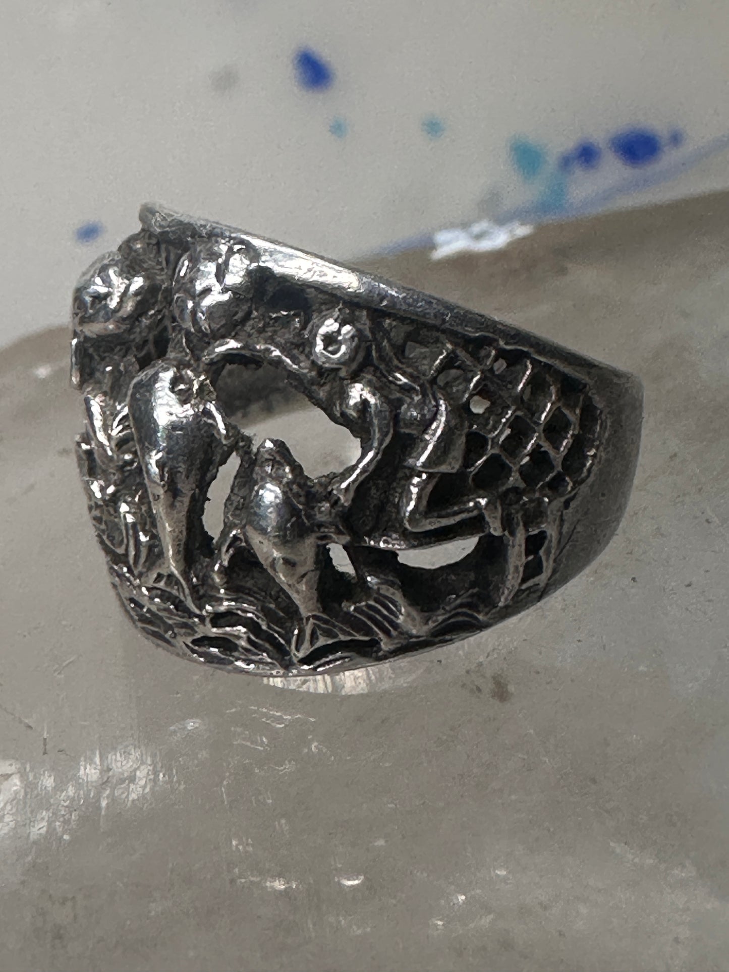 Dolphins ring dolphin pod band size 5.75 women girls