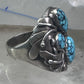 Navajo ring Turquoise Heavy Biker band size 11 sterling silver women men