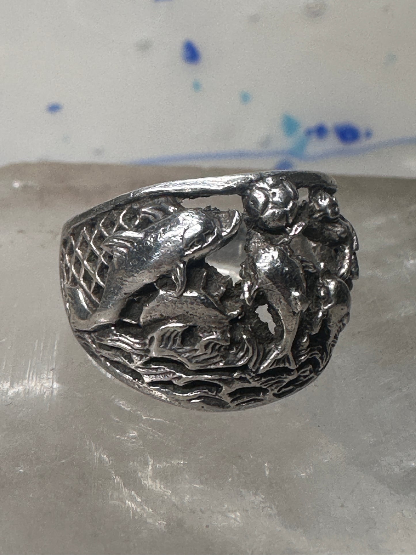 Dolphins ring dolphin pod band size 5.75 women girls