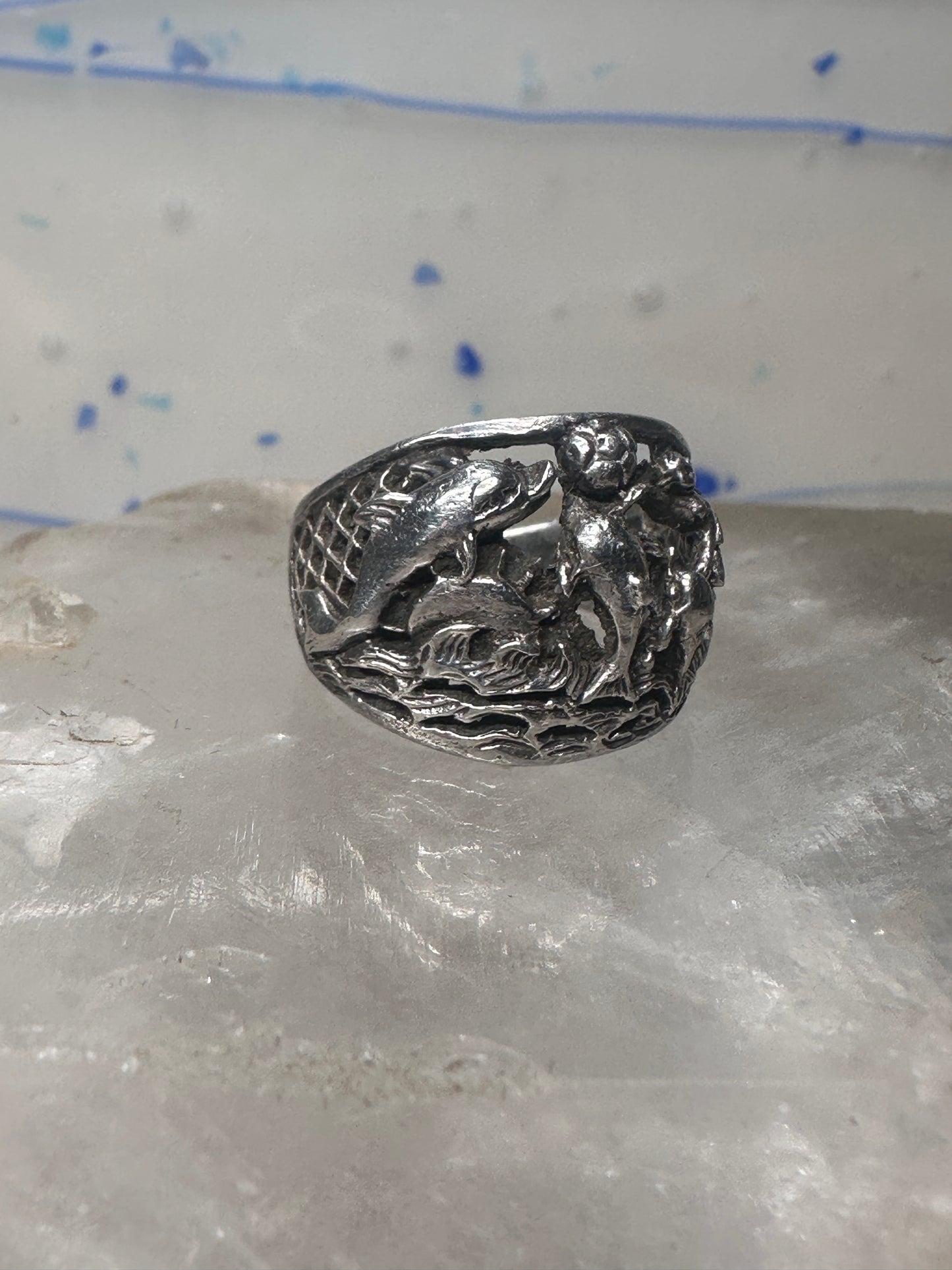 Dolphins ring dolphin pod band size 5.75 women girls