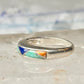 Vintage Carolyn Pollack Sterling Silver Multi Stone Mountain Inlay Southwestern Style Band Ring AS IS Size 5.75 3.2g 925
