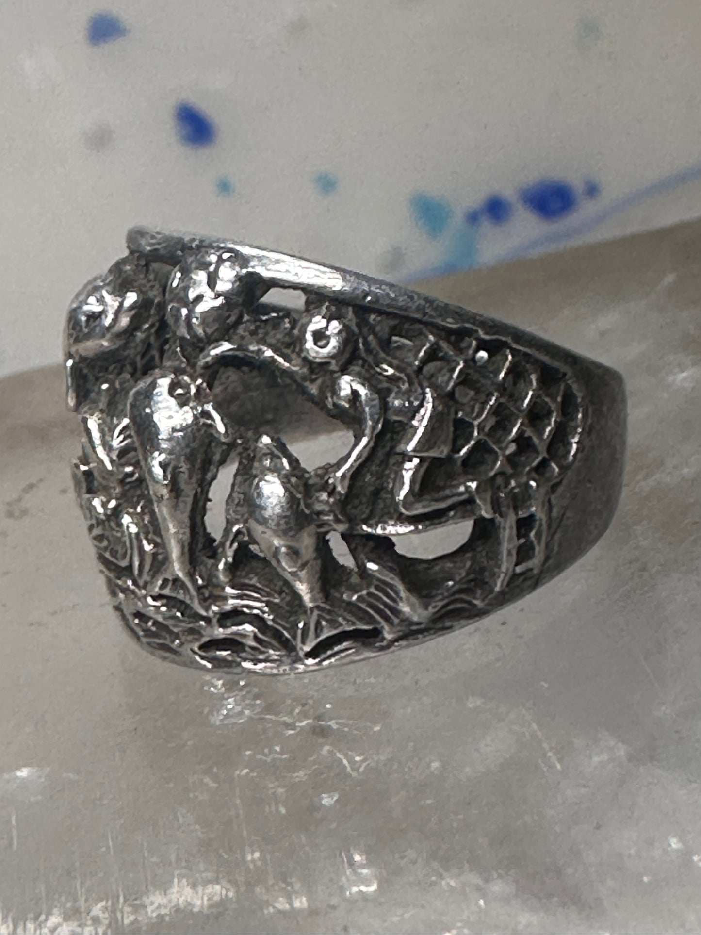 Dolphins ring dolphin pod band size 5.75 women girls