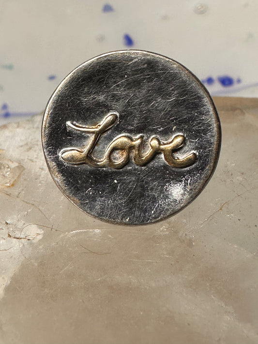 Love ring love word valentine band size 4 sterling silver women pinky girls