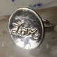 Love ring love word valentine band size 4 sterling silver women pinky girls