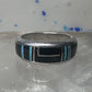 Onyx lab opal ring southwest band size 6.50 women girls