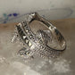 Alligator ring crocodile marcasite band size 8.75 sterling silver women