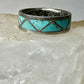 Zuni ring Turquoise band size 7.50 sterling silver women men