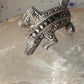 Alligator ring crocodile marcasite band size 8.75 sterling silver women