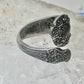 Gorham spoon ring Buttercup flower Band Floral pinky size 4 sterling silver women girl