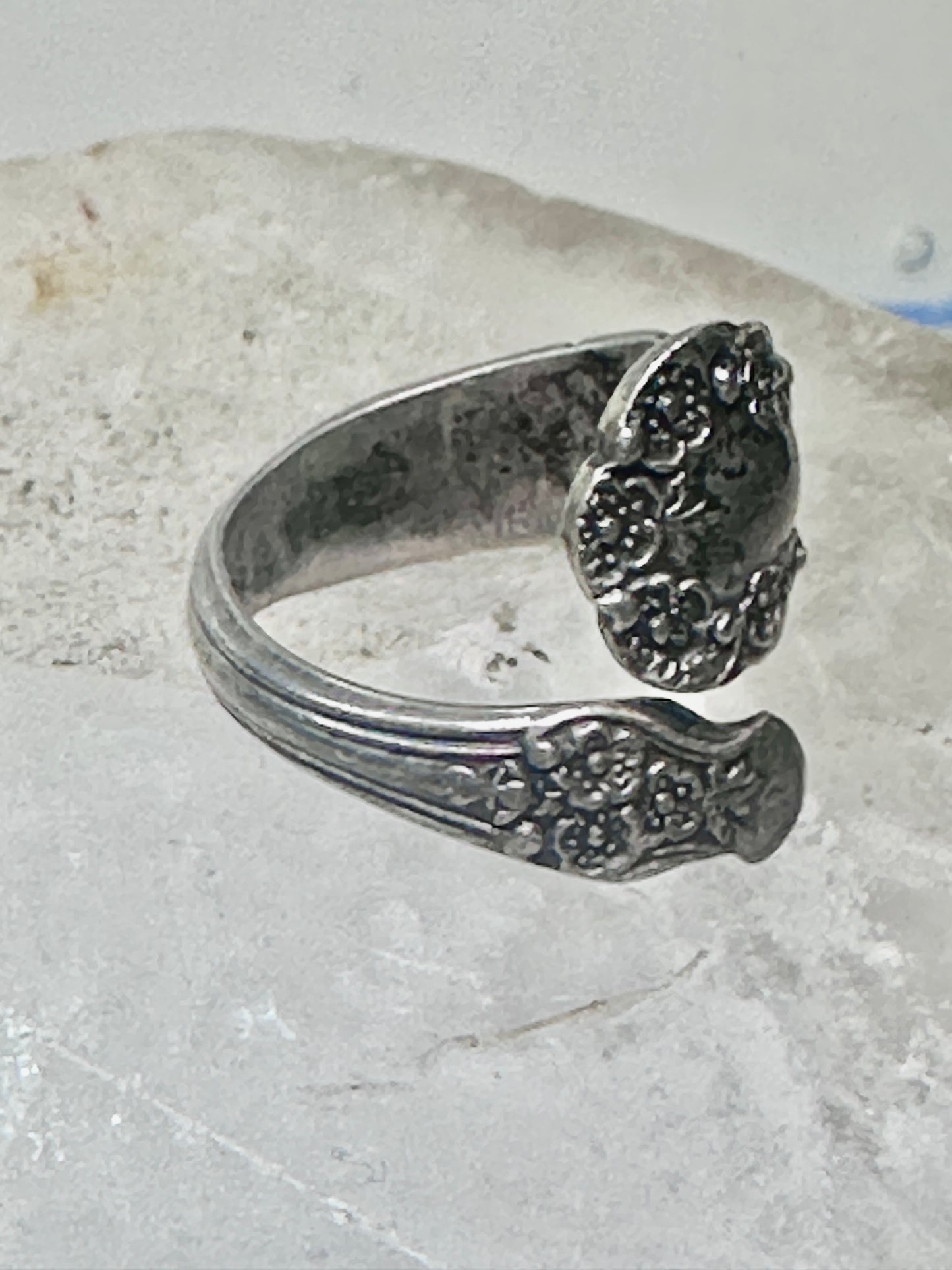 Gorham spoon ring Buttercup flower Band Floral pinky size 4 sterling silver women girl